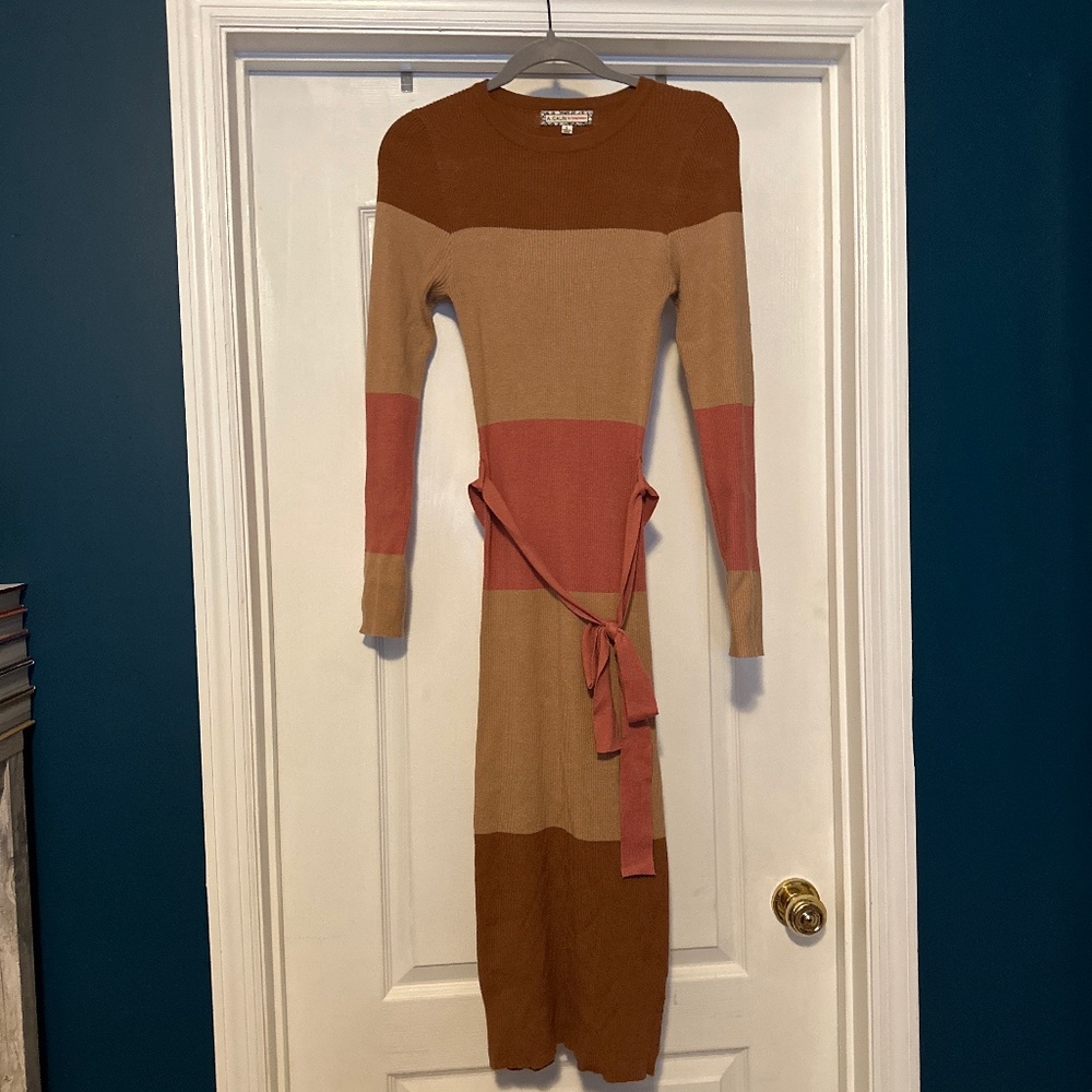 Striped sweater dress